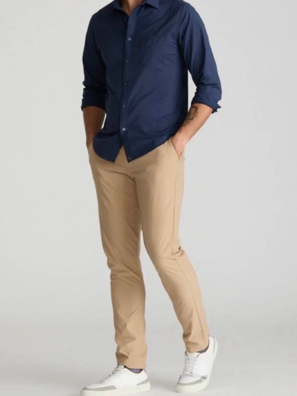 UNTUCKit Traveler Tech Pant Slim Fit Tan 35 x 30